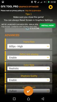 GFX Tool Pro for PU Battlegounds - 60FPS скриншот 2