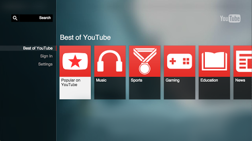 YouTube for Google TV скриншот 1