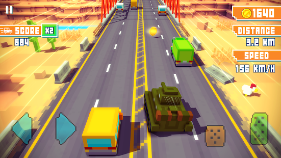 Blocky Highway: Traffic Racing скриншот 2