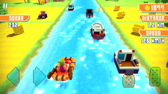 Blocky Highway: Traffic Racing скриншот 3