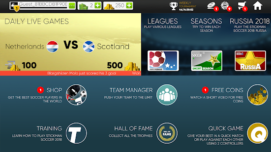 Stickman Soccer 2018 скриншот 6