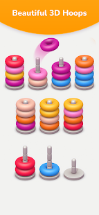 Color Sort 3D — Hoop Stack скриншот 2