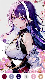 Аниме раскраски по номерам скриншот 2