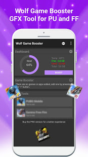 Wolf Game Booster & GFX Tool for PU and FF скриншот 2