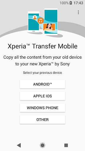Xperia Transfer Mobile скриншот 1