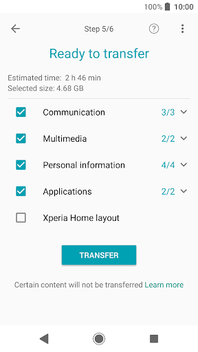 Xperia Transfer Mobile скриншот 4