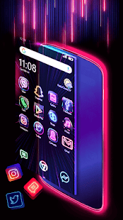 Неоновые Иконки Приложений скриншот 6