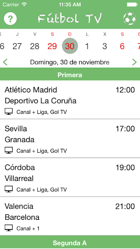 Futbol TV скриншот 1