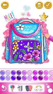 Glitter dress coloring and drawing book for Kids скриншот 3