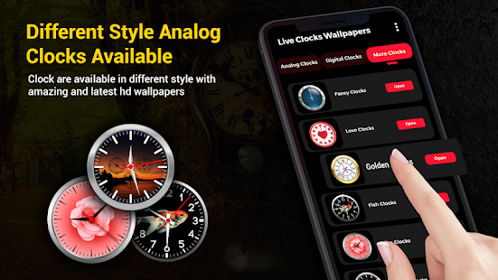 Ночные часы обои скриншот 2