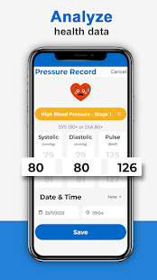 Blood Pressure: Health App скриншот 3