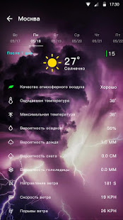 Прогноз погоды скриншот 4