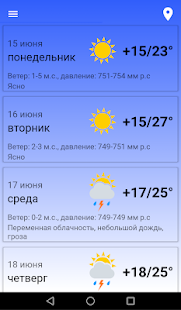 Прогноз погоды скриншот 4