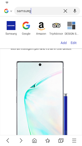 Samsung Internet Browser скриншот 1
