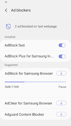 Samsung Internet Browser скриншот 3