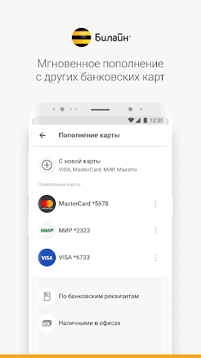 Карта Билайн скриншот 3