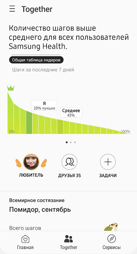 Samsung Health скриншот 2