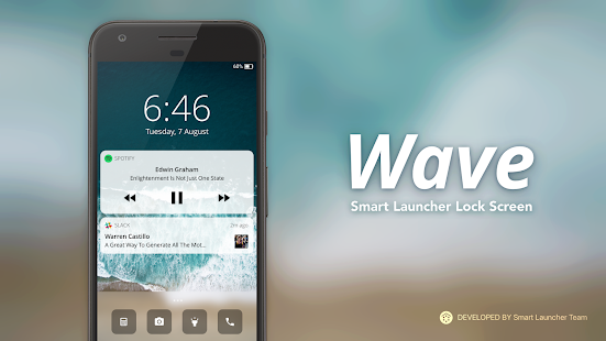 Wave - Customizable Lock screen скриншот 2