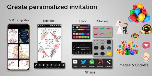 Invitation card Maker, Design скриншот 3
