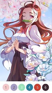 Аниме раскраски по номерам скриншот 3