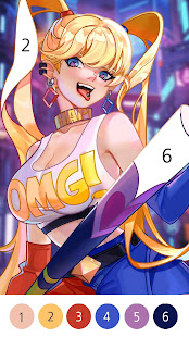 Аниме раскраски по номерам скриншот 4