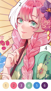 Аниме раскраски по номерам скриншот 5